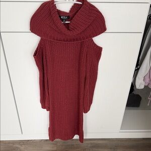 Women's Red Knit Sweater